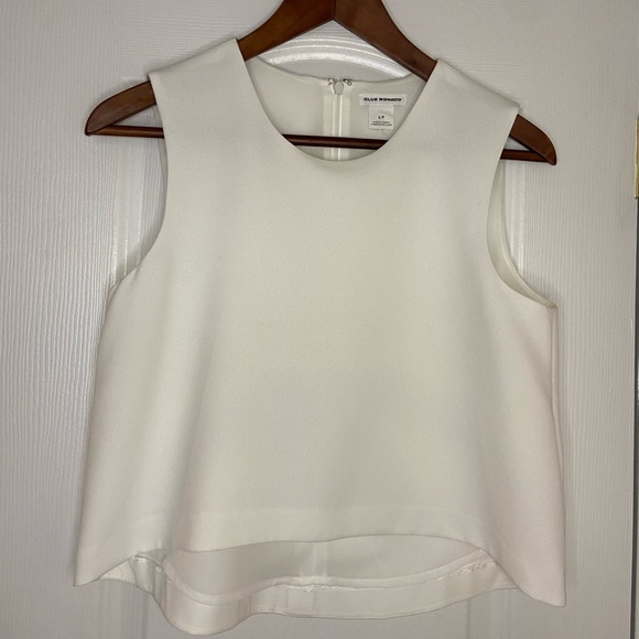 Club Monaco White Crepe Top - Picture 1 of 3